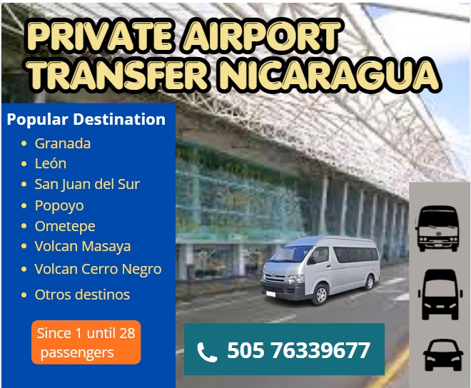 Private airport transfer Nicaragua